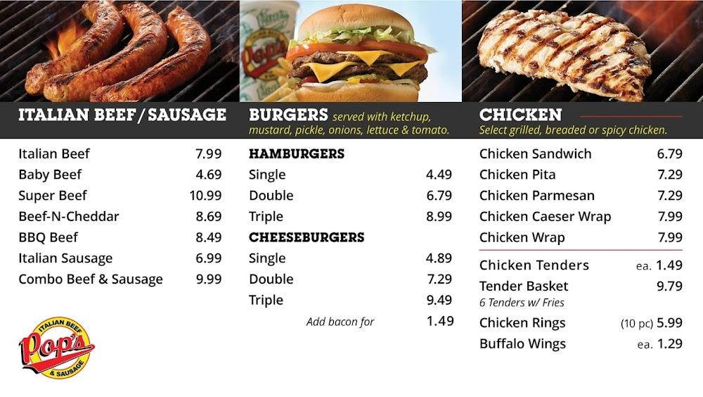 Pop's Italian Beef Menu image 1
